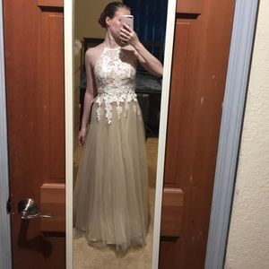 DONATED - Cream and White Lace Dress